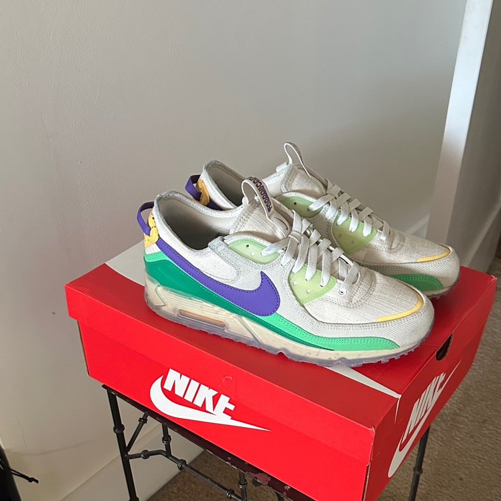 Nike Air Max with Green and Purple Highlights